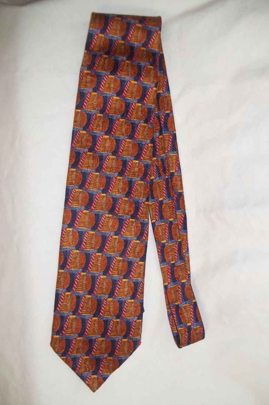 ERMENEGILDO ZEGNA Multi-colored Graphic Print 100% Silk Neck Tie